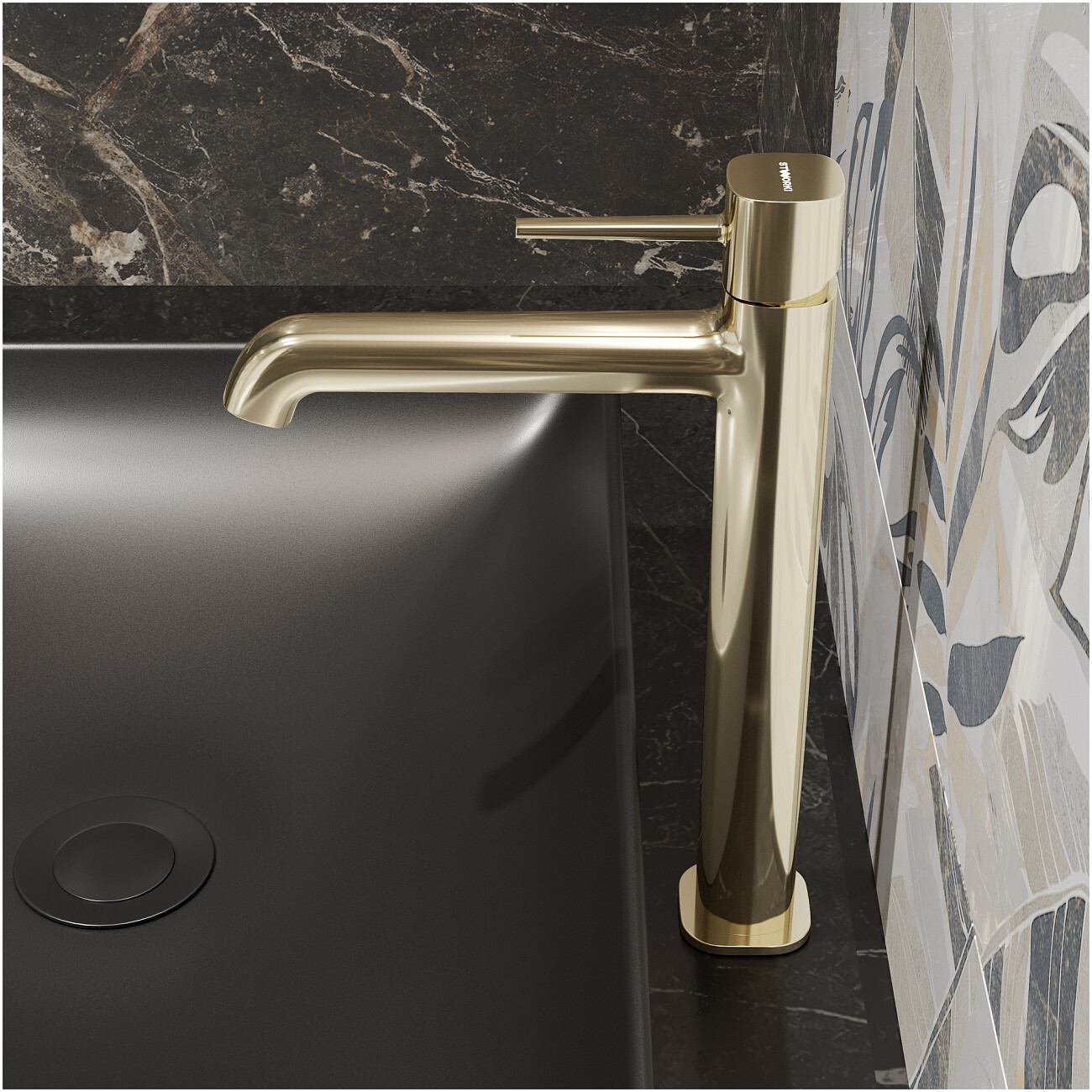 Смеситель для раковины однорычажный золотой Stworki "Эстерсунд" S31020GG - изображение 7