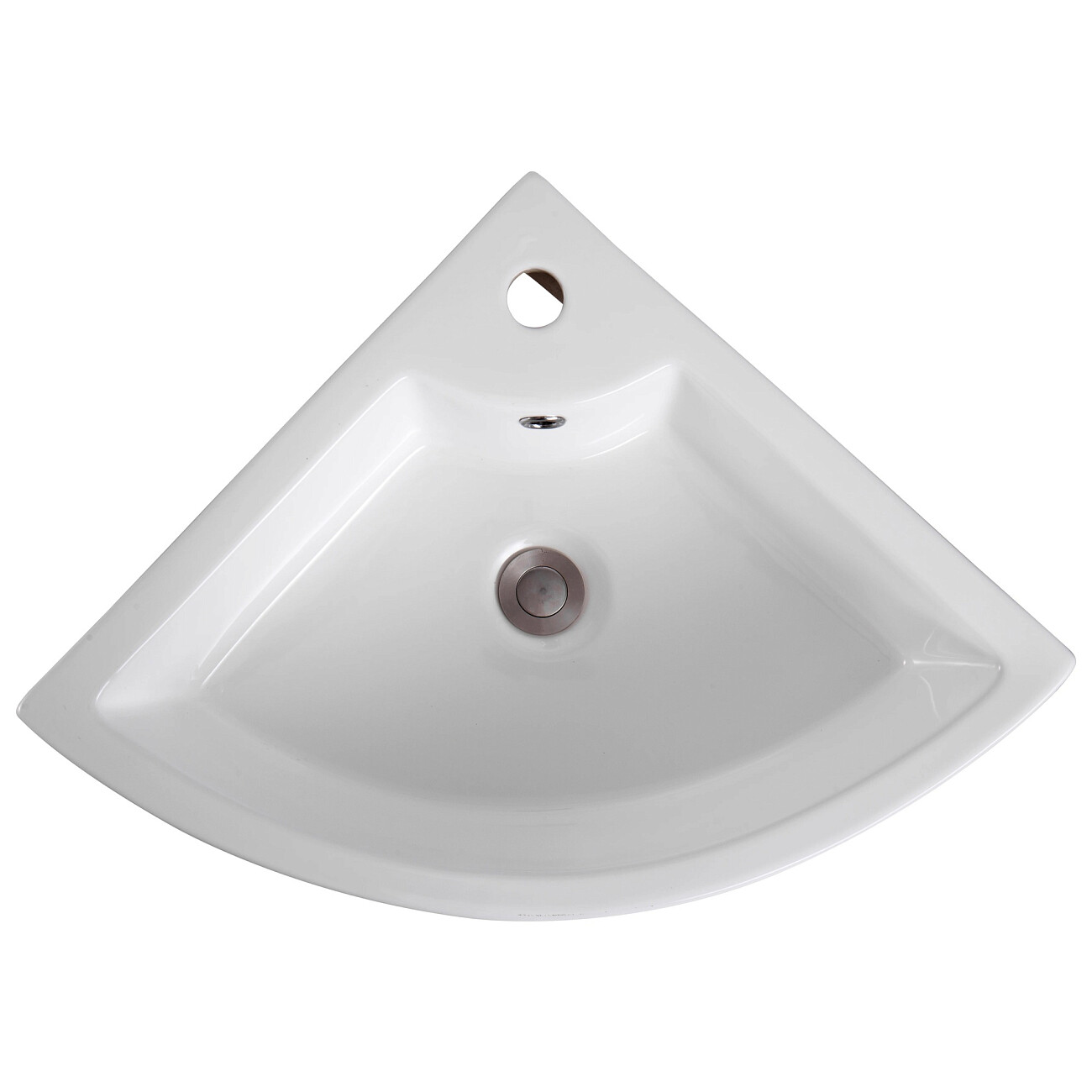 Раковина подвесная угловая фарфоровая белая Aquatek AQ5166B-00 - изображение 2