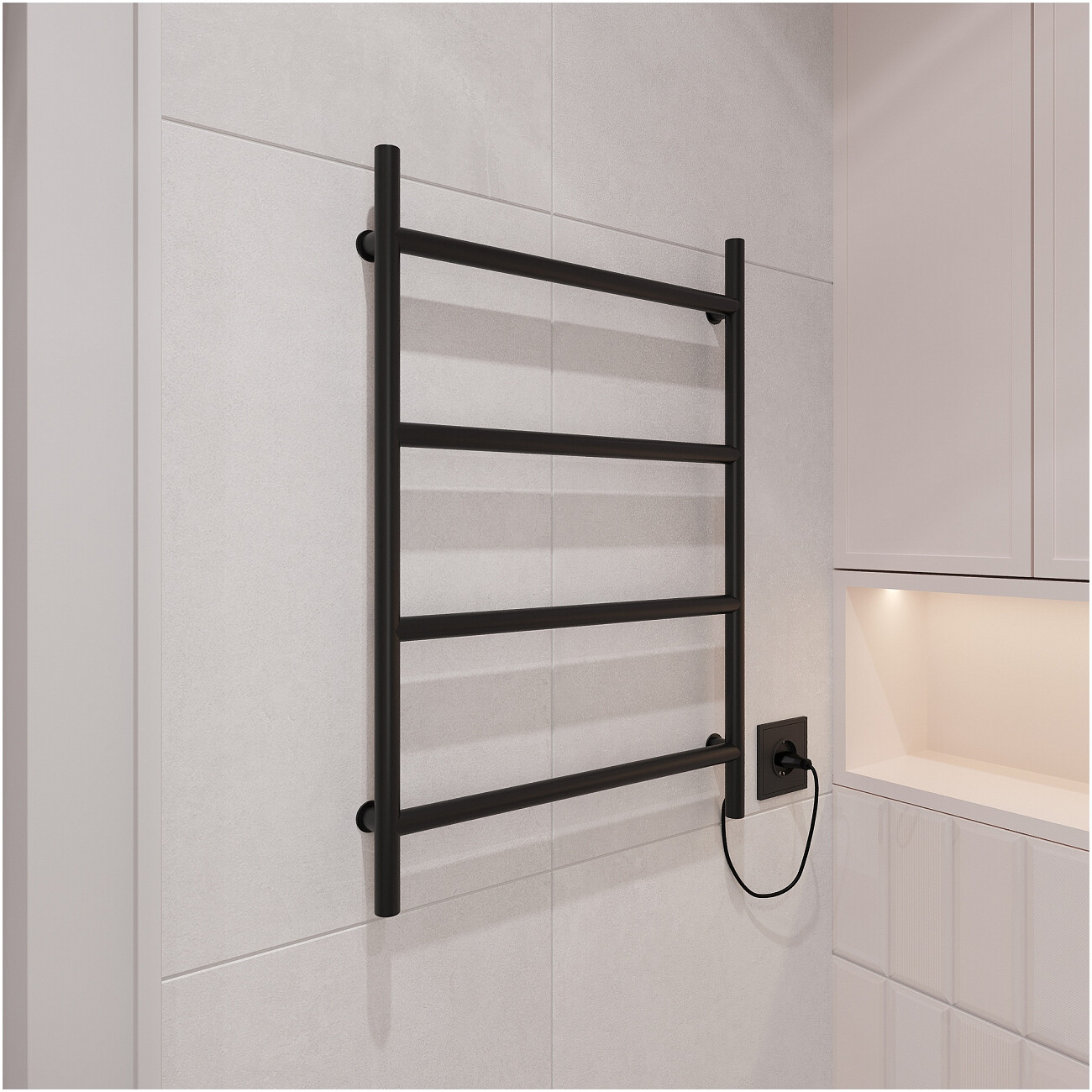 Полотенцесушитель электрический 40х60 см черный Ewrika "Гера" - изображение 7