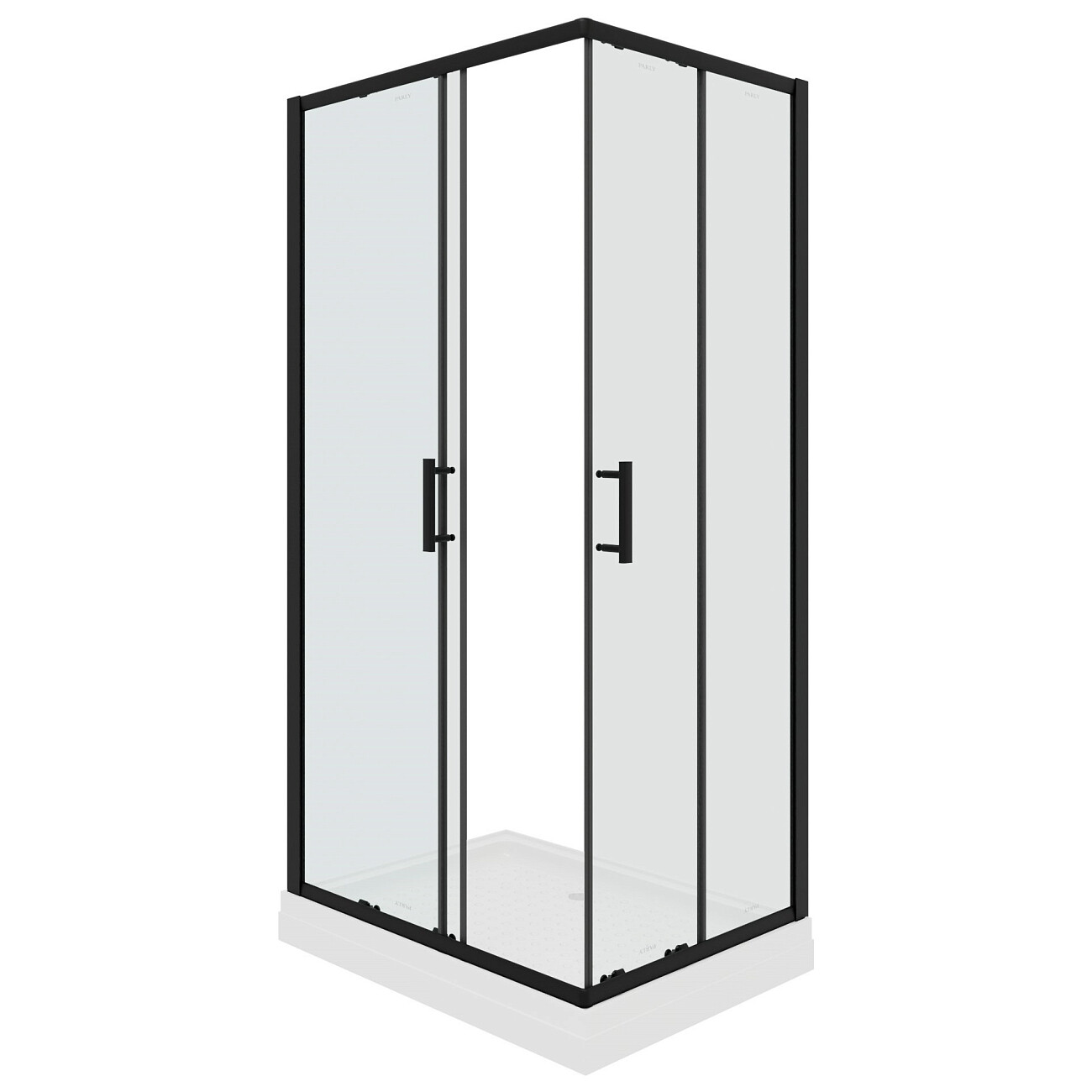 Душевой уголок прямоугольный с низким поддоном 80х120 см черный Parly ZQ121B-S - изображение 4