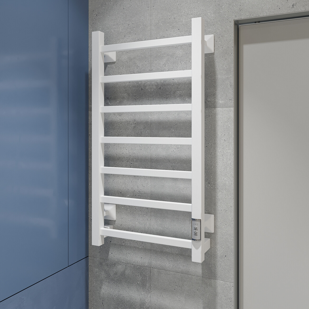 Полотенцесушитель электрический 80х40 см белый Ewrika "Пенелопа КВ7" - изображение 5