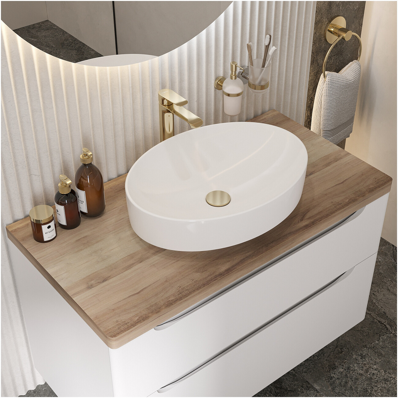 Смеситель для раковины однорычажный золотой Stworki "Копенгаген" S42020GG - изображение 6