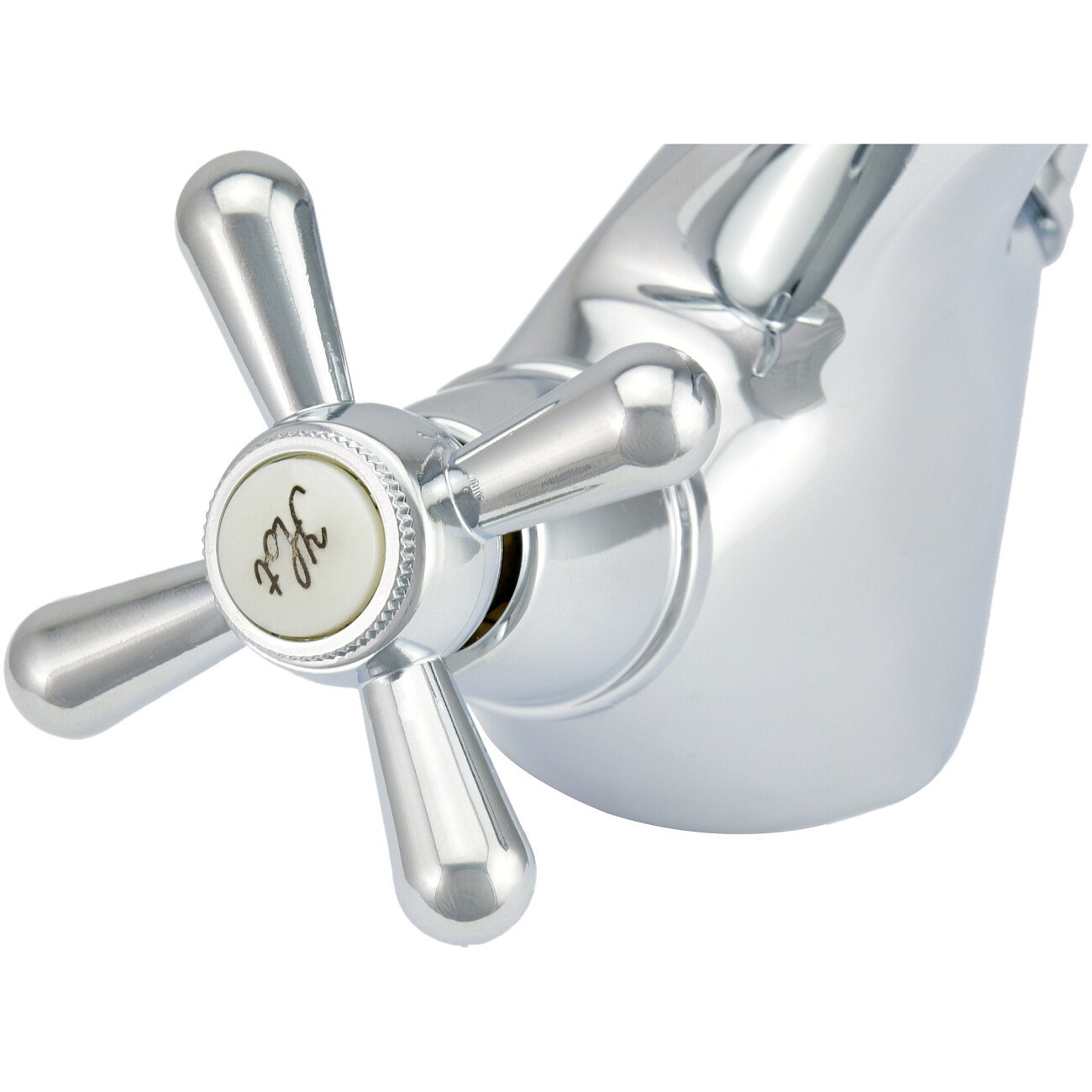 Смеситель для раковины латунный двухвентильный с литым изливом хром Istok life Luxe 0402.979 - изображение 6