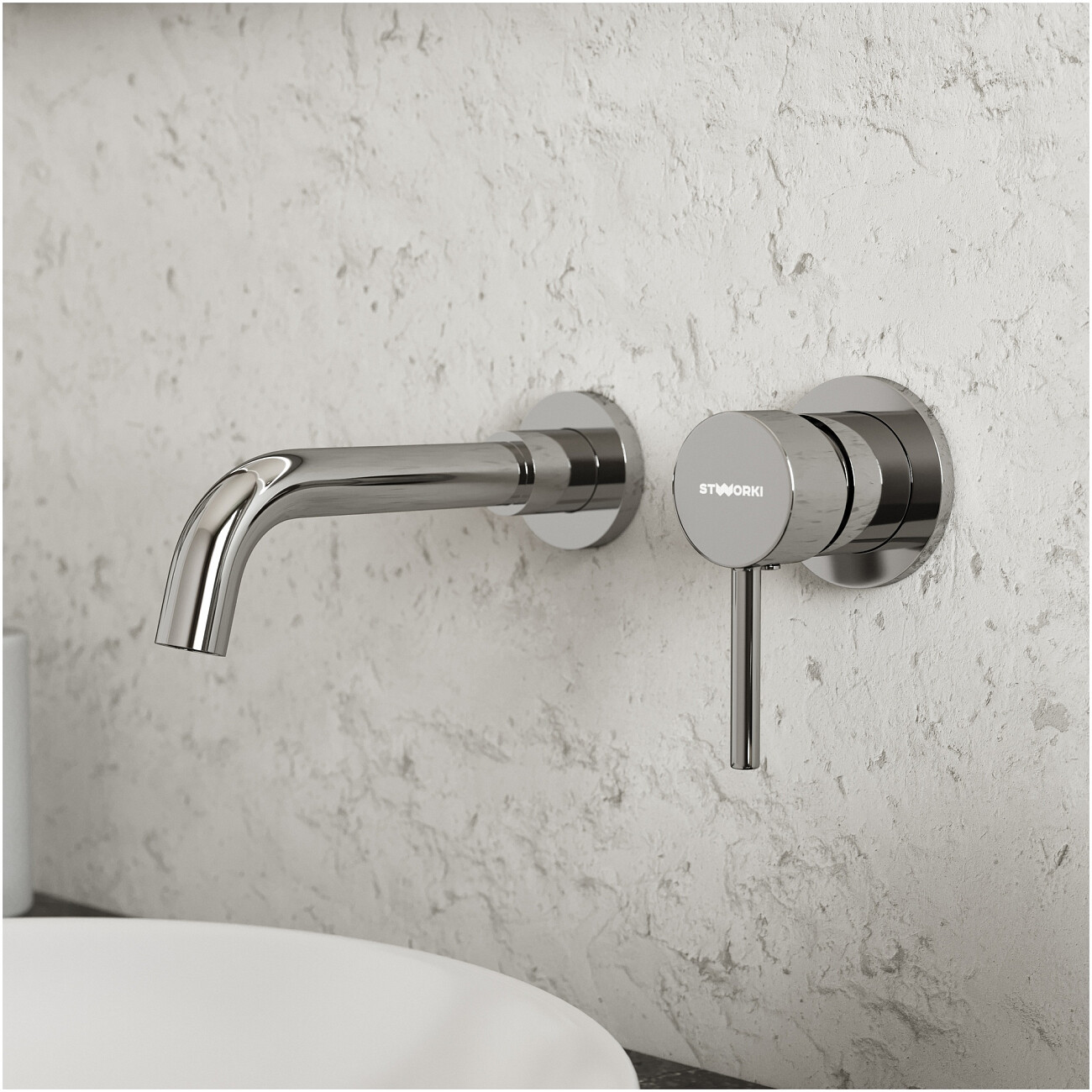 Смеситель для раковины встраиваемый хром Stworki "Эстерсунд" S31040CR - изображение 5