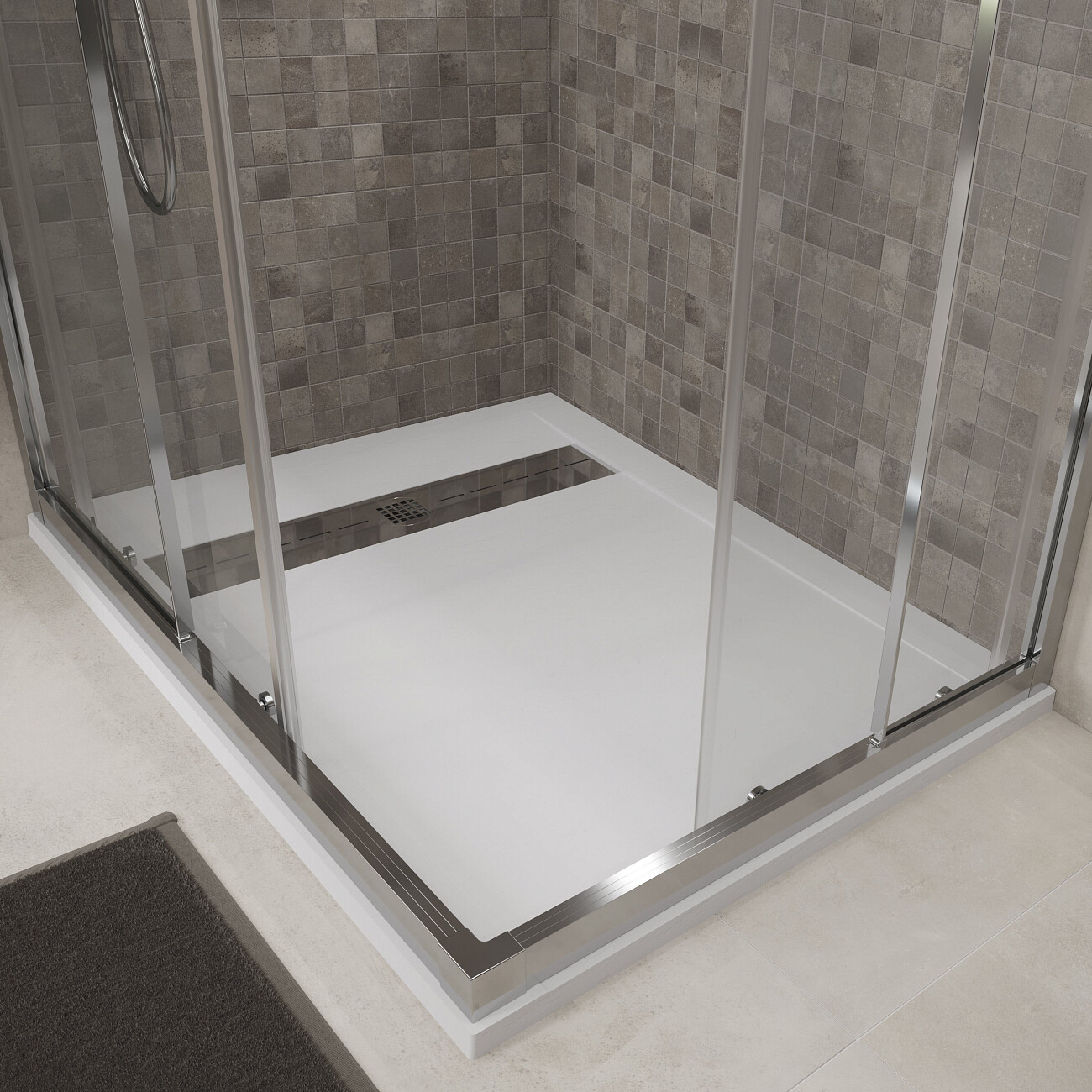 Поддон для душа с сифоном 120x90 см белый Stworki "Эстерсунд" 265182 - изображение 4