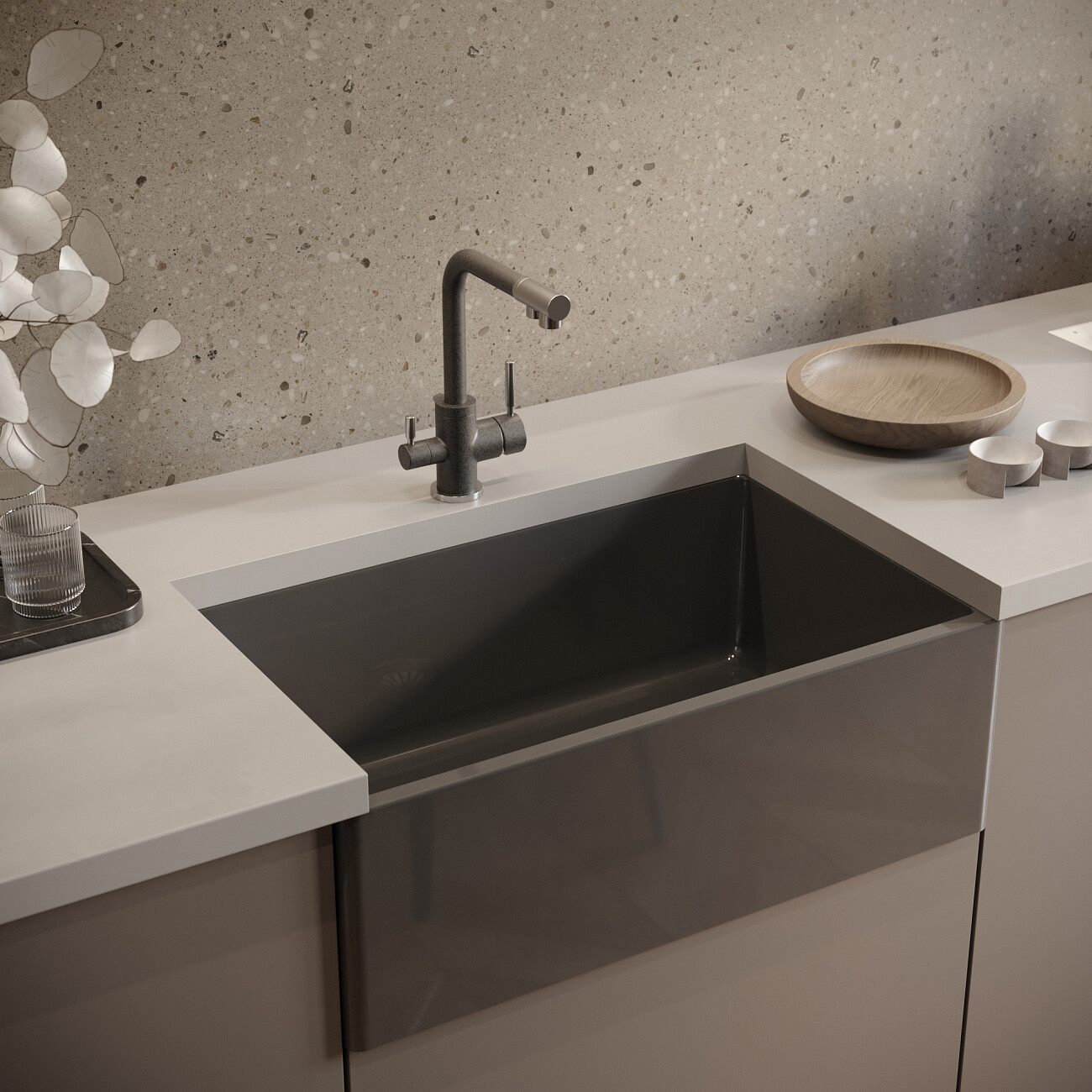Мойка кухонная антрацит Domaci "Сиена" 50276-112 - изображение 5