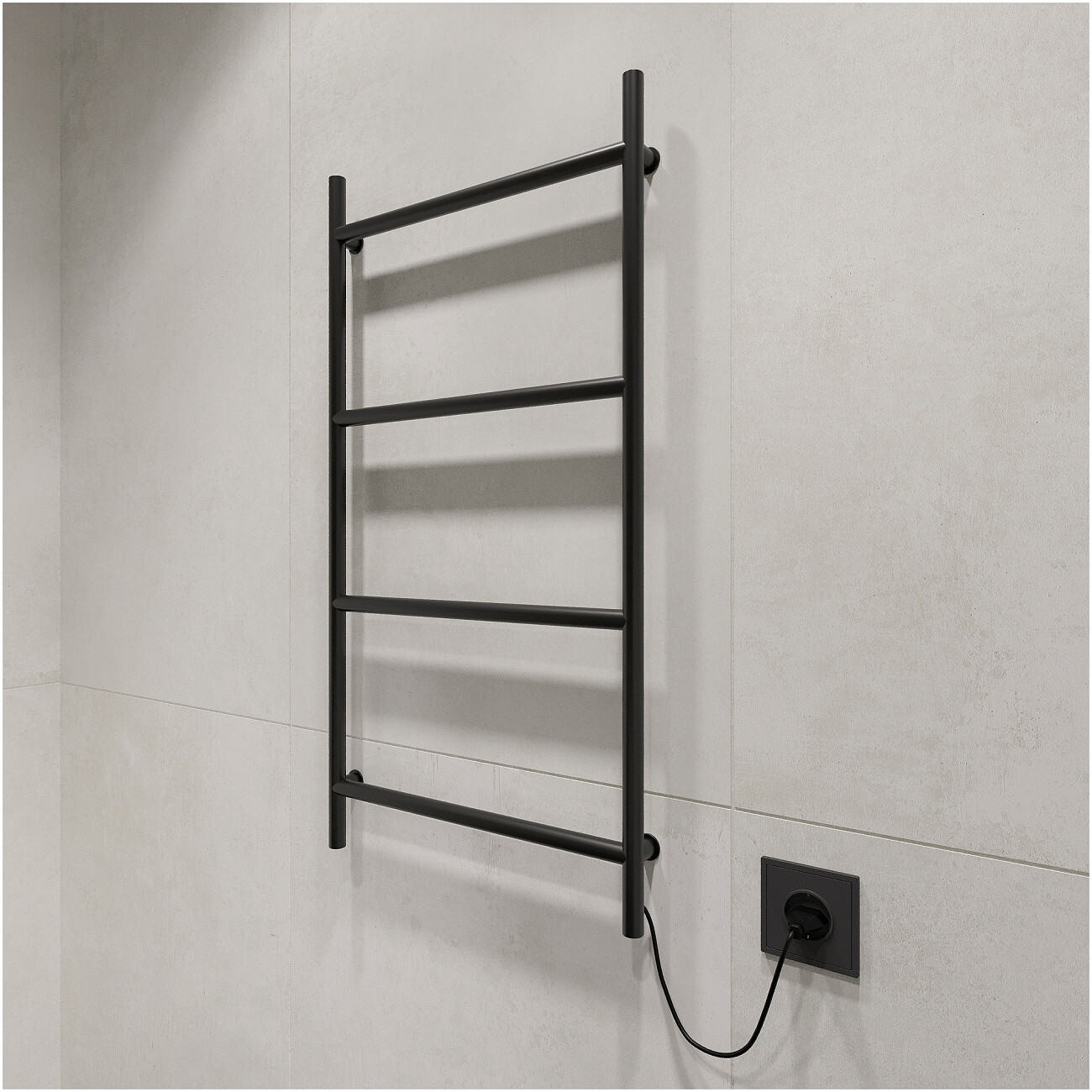 Полотенцесушитель электрический 40х80 см черный Ewrika "Гера" - изображение 6
