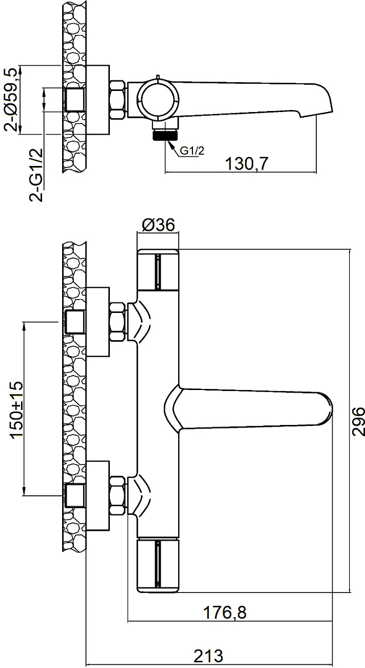 Смеситель для ванны хром Stworki "Лунд" LU-03cr - изображение 2