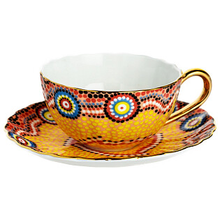 Чайная пара Мозаика Оранжевая