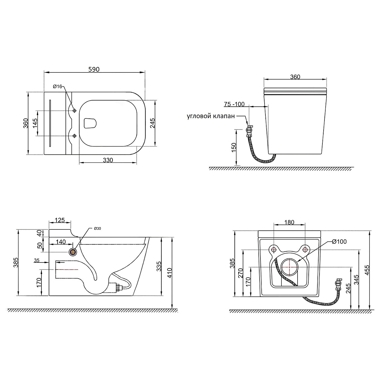 Унитаз подвесной с импульсным смывом белый Cerutti SPA Maiella Aria Pulse - изображение 6