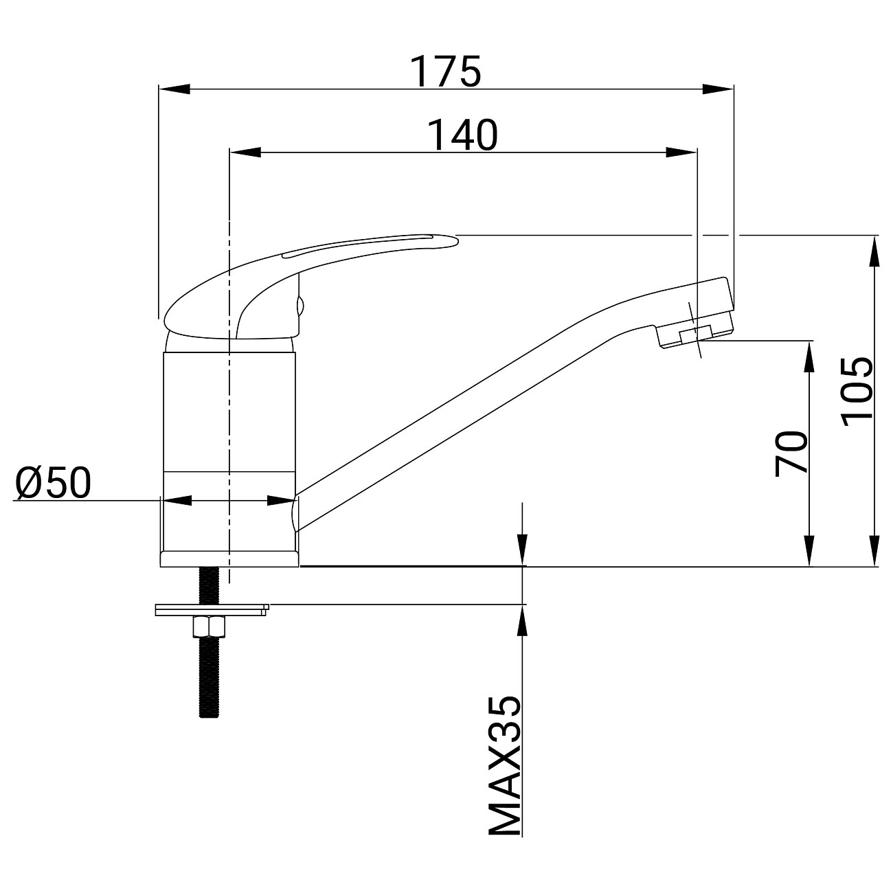 Смеситель для раковины однорычажный хром Juguni Phoenix JGN0420-В 0402.611 - изображение 10