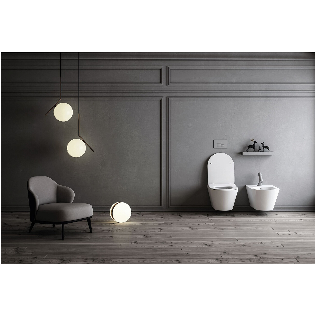 Биде подвесное овальное безободковое белое Creto Logan L3 1003-003-L3W - изображение 5