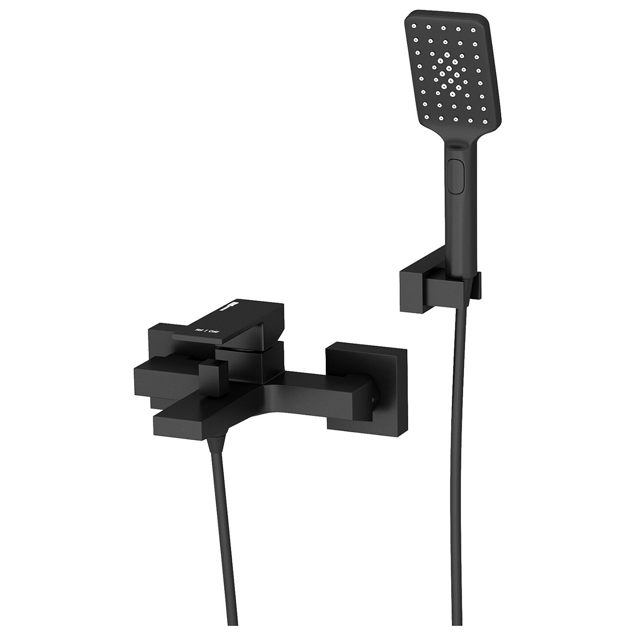 Душевой комплект с лейкой и коротким изливом черный Wasserkraft Abens 2001 - изображение 7