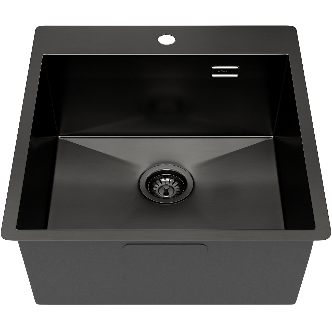 Кухонная мойка из нержавеющей стали 50х46 см оружейная сталь Reflexion Iseo RX2246BL - изображение 3