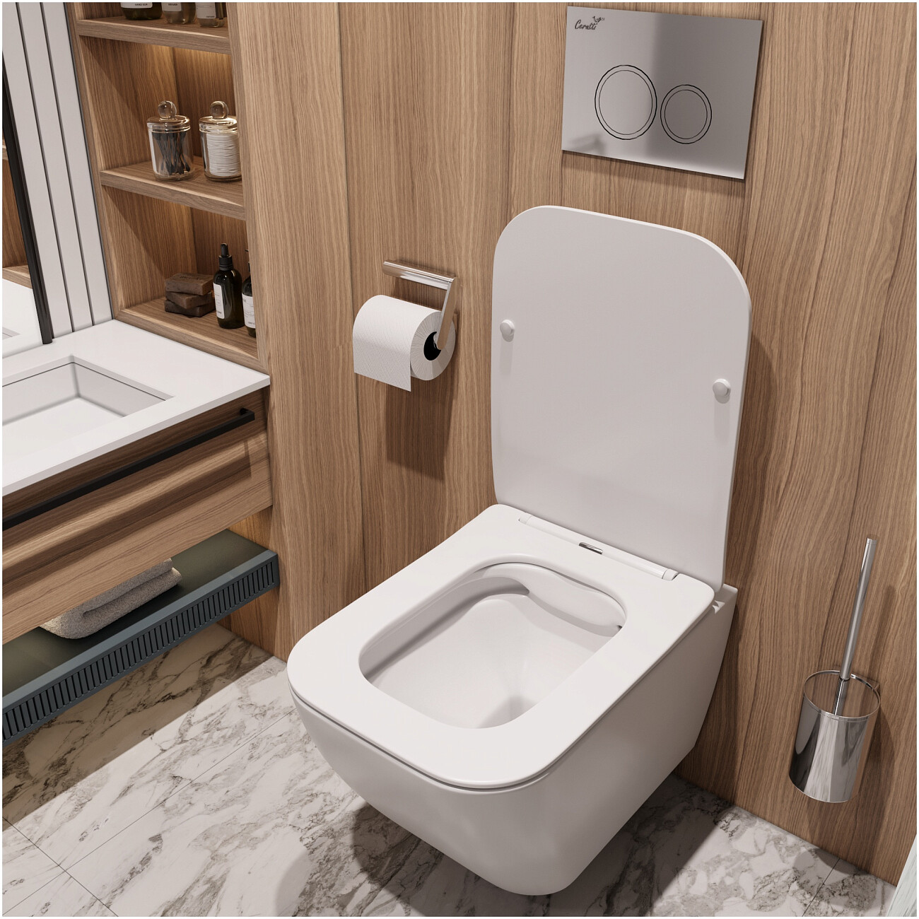 Унитаз подвесной безободковый белый матовый Cerutti SPA Mimi Aria MW CT8919 - изображение 9