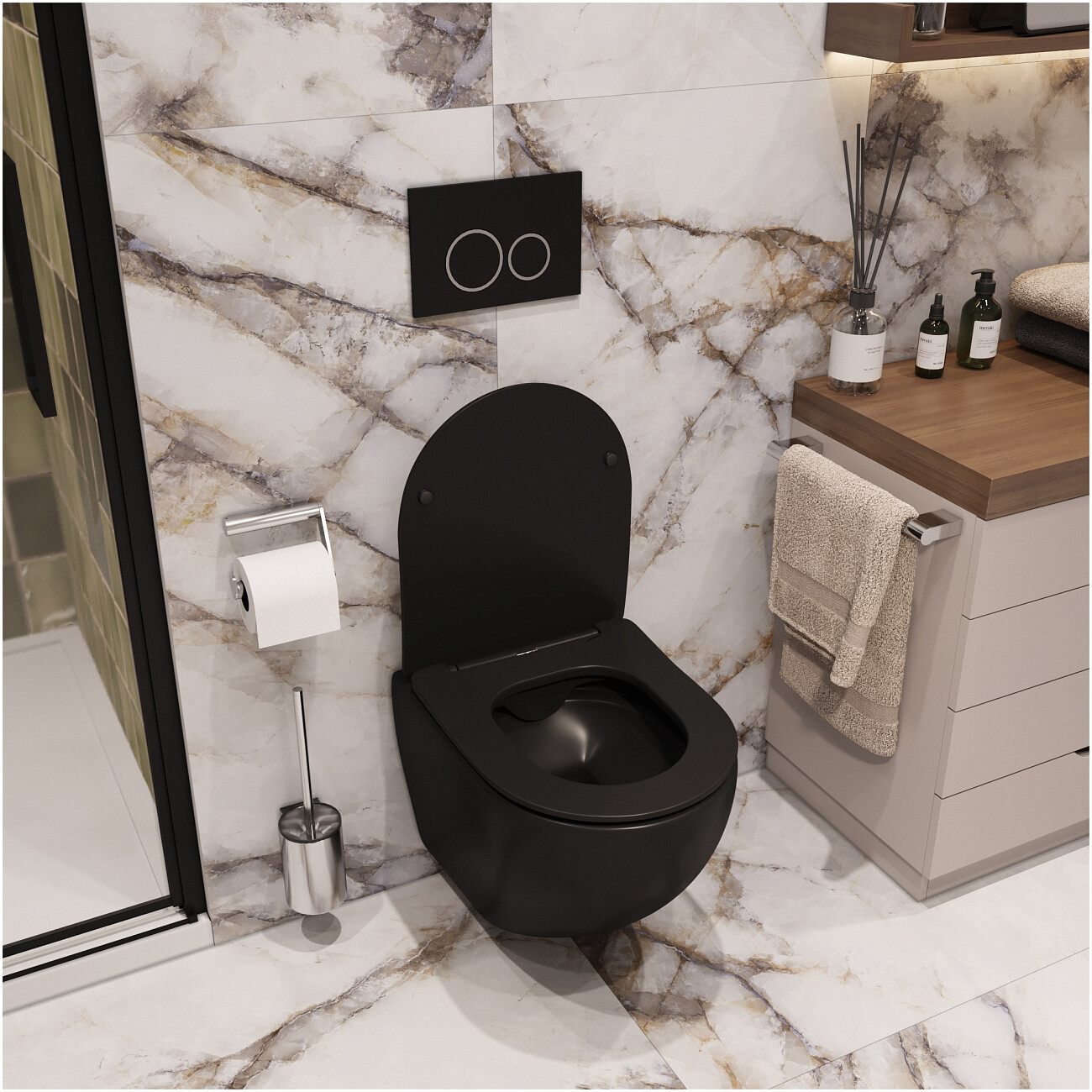 Унитаз подвесной безободковый черный матовый Cerutti SPA Sella Aria MB CT9160 - изображение 10