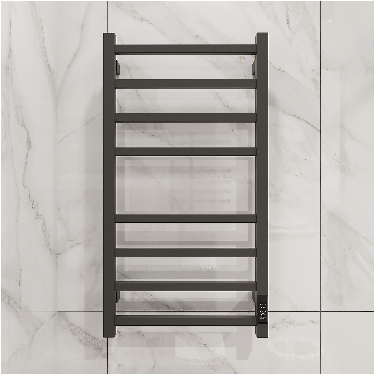 Полотенцесушитель электрический 80х40 см графит Ewrika "Пенелопа" L2 4657819950840 - изображение 7