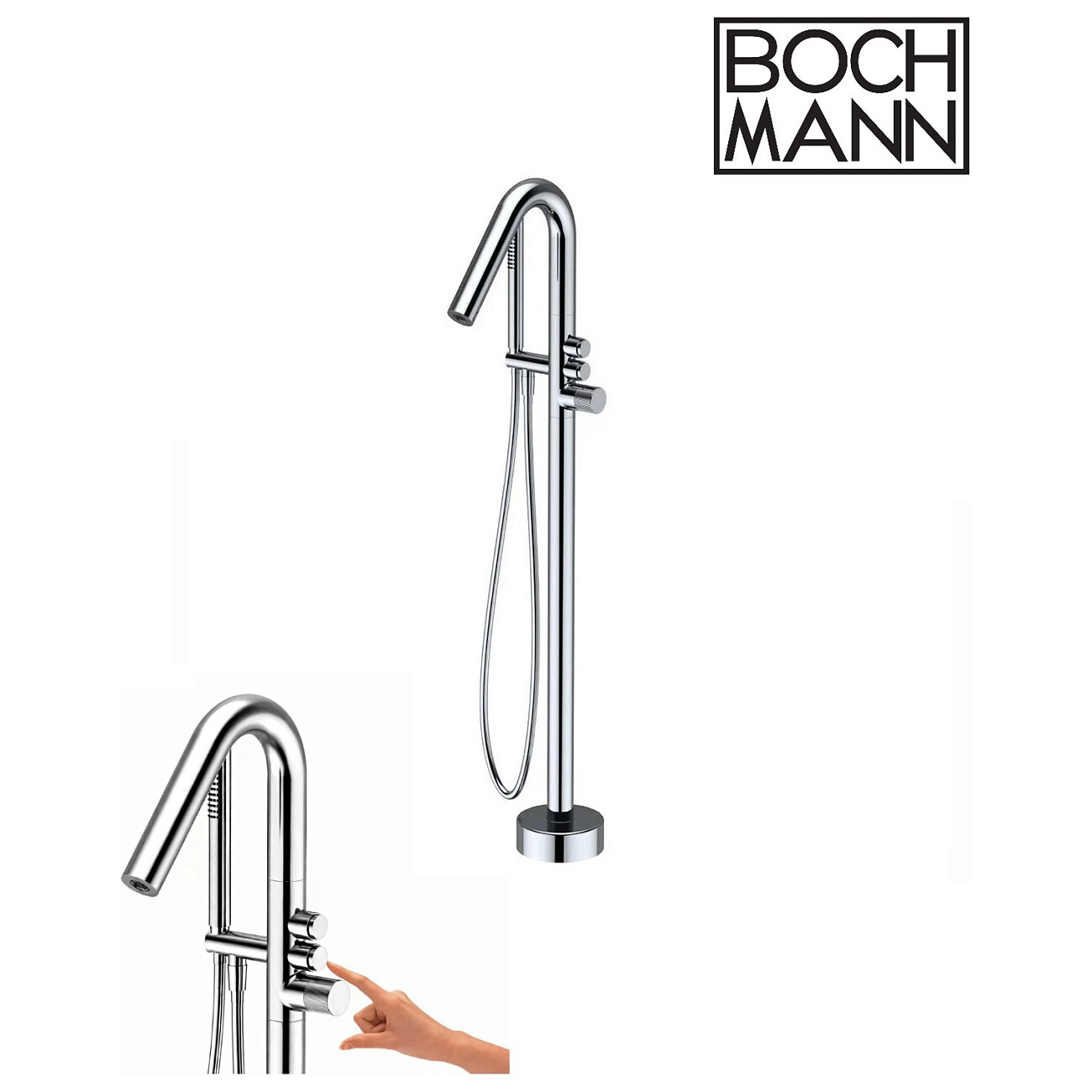 Смеситель напольный для ванны хром Boch Mann SUV BM10906 - изображение 4