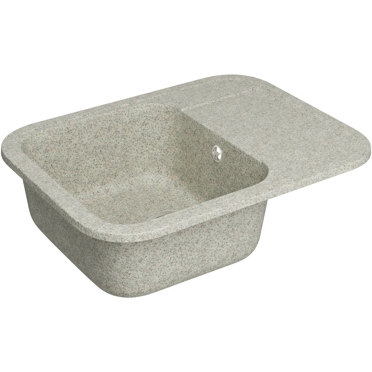 Мойка кухонная из искусственного мрамора светло-серая Domaci "Парма" 61-47-210 - изображение 5