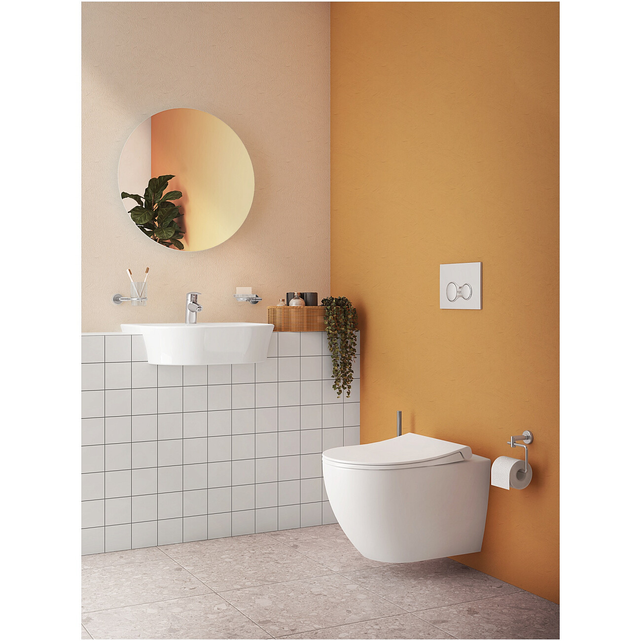 Кнопка смыва с покрытием от отпечатков и бактерий хром матовый Vitra Sirius 740-0486 - изображение 2