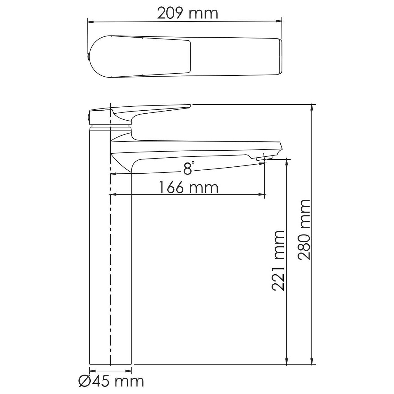 Смеситель для раковины из латуни оружейная сталь Wasserkraft 8403H - изображение 11