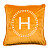 Декоративная подушка Hevy квадратная оранжевая