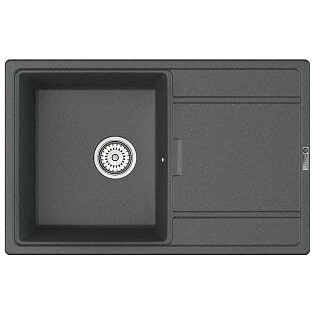 Мойка кухонная кварцевая прямоугольная графит Point &quot;Лаура 78&quot; PN3005GR