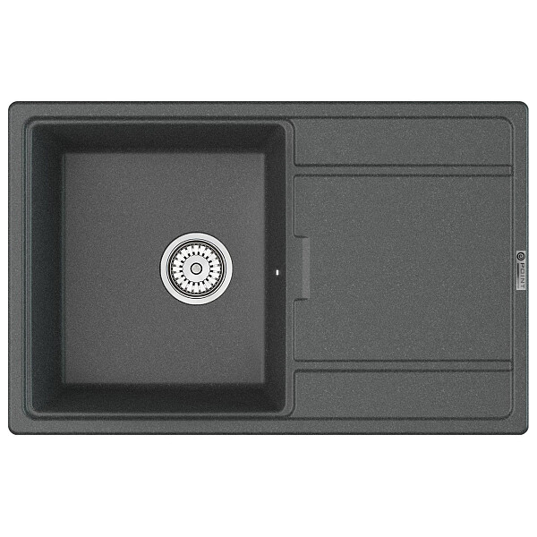 Мойка кухонная кварцевая прямоугольная графит Point "Лаура 78" PN3005GR - изображение 1