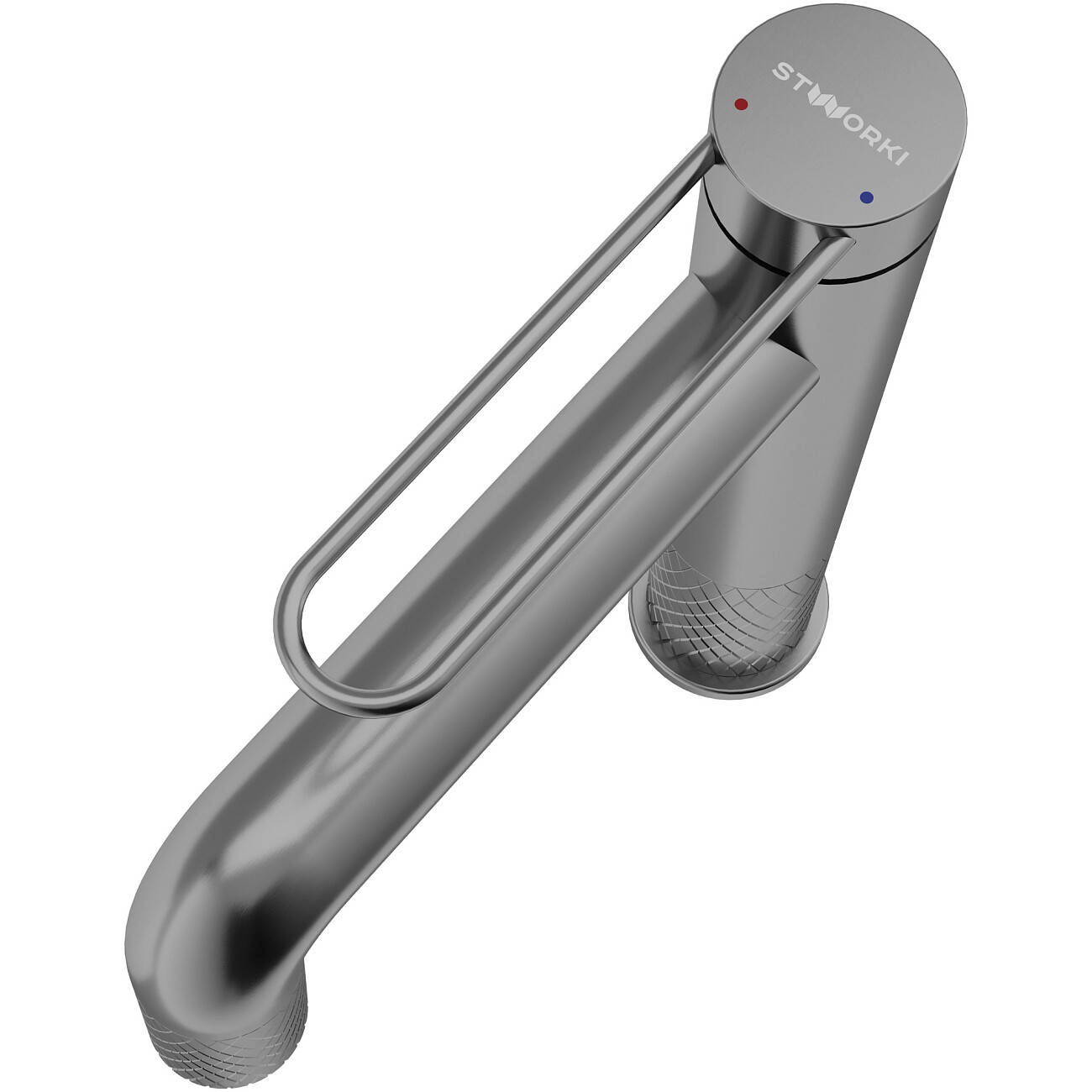 Смеситель для раковины однорычажный вороненая сталь Stworki "Левангер" S07010GB - изображение 10