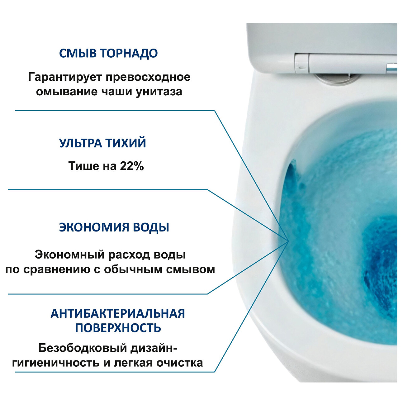 Унитаз напольный безободковый белый Ceruttispa Bernina Tornado CT10815 - изображение 9