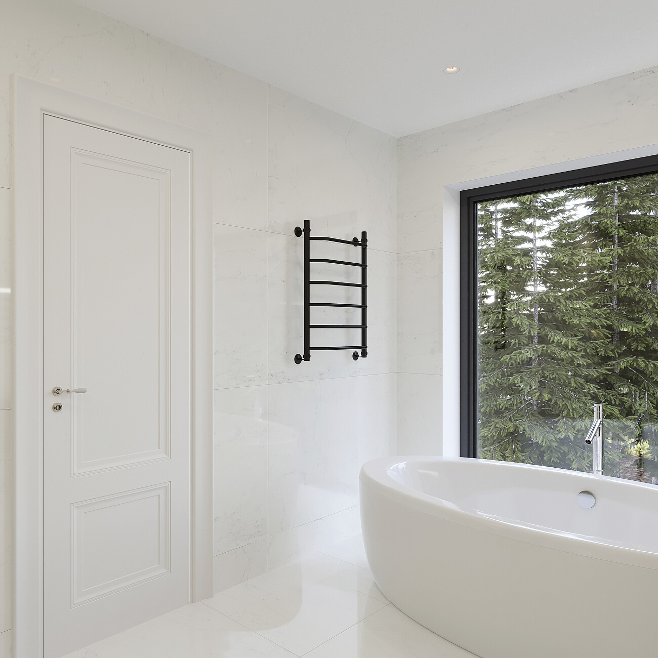 Полотенцесушитель водяной 80х50 см черный Ewrika "Сафо" T 4627201609304 - изображение 9