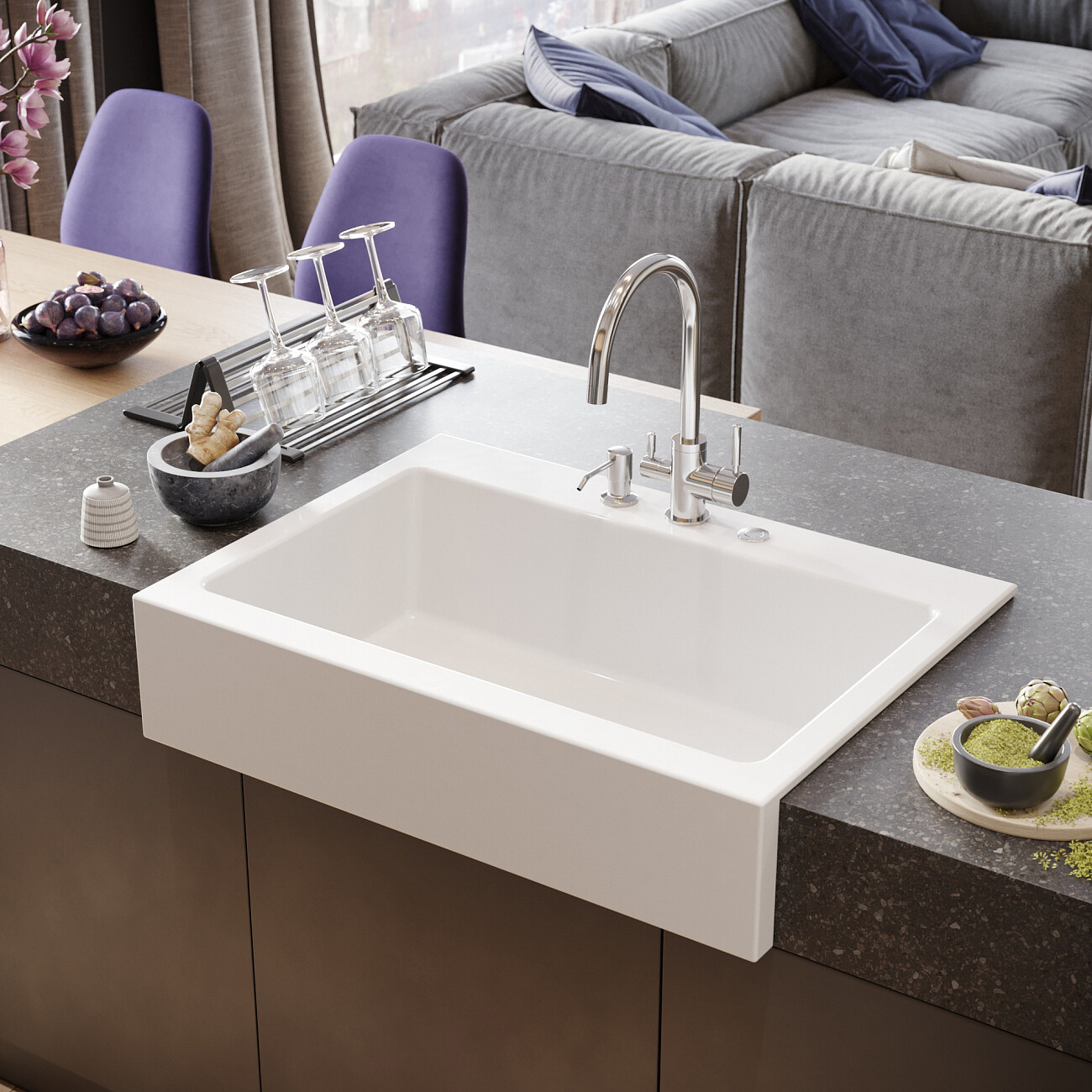 Смеситель для кухни однорычажный с изливом для фильтрованной воды хром Domaci "Равенна" DC 3007 - изображение 3