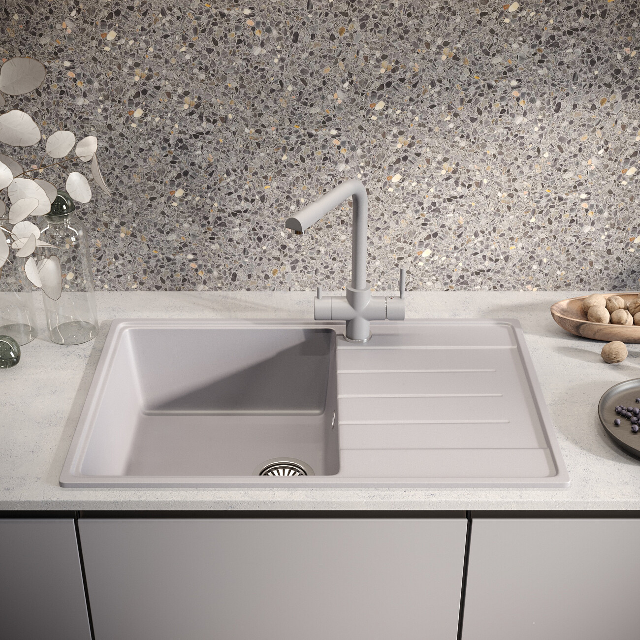 Мойка кухонная бетон Domaci "Солерно" DP 780-05 - изображение 5