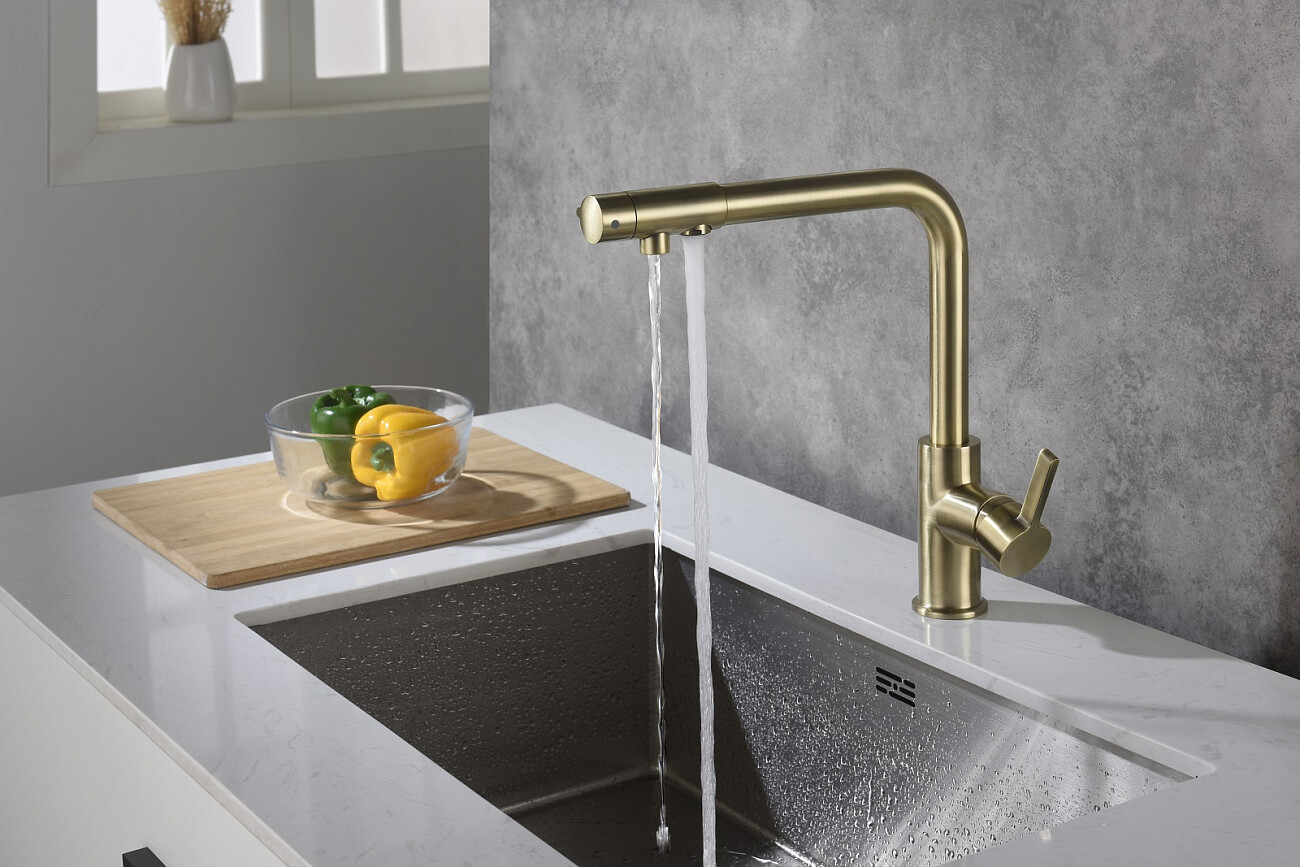 Смеситель для кухни с подключением фильтра антик Timo Hette 1026-02F - изображение 2