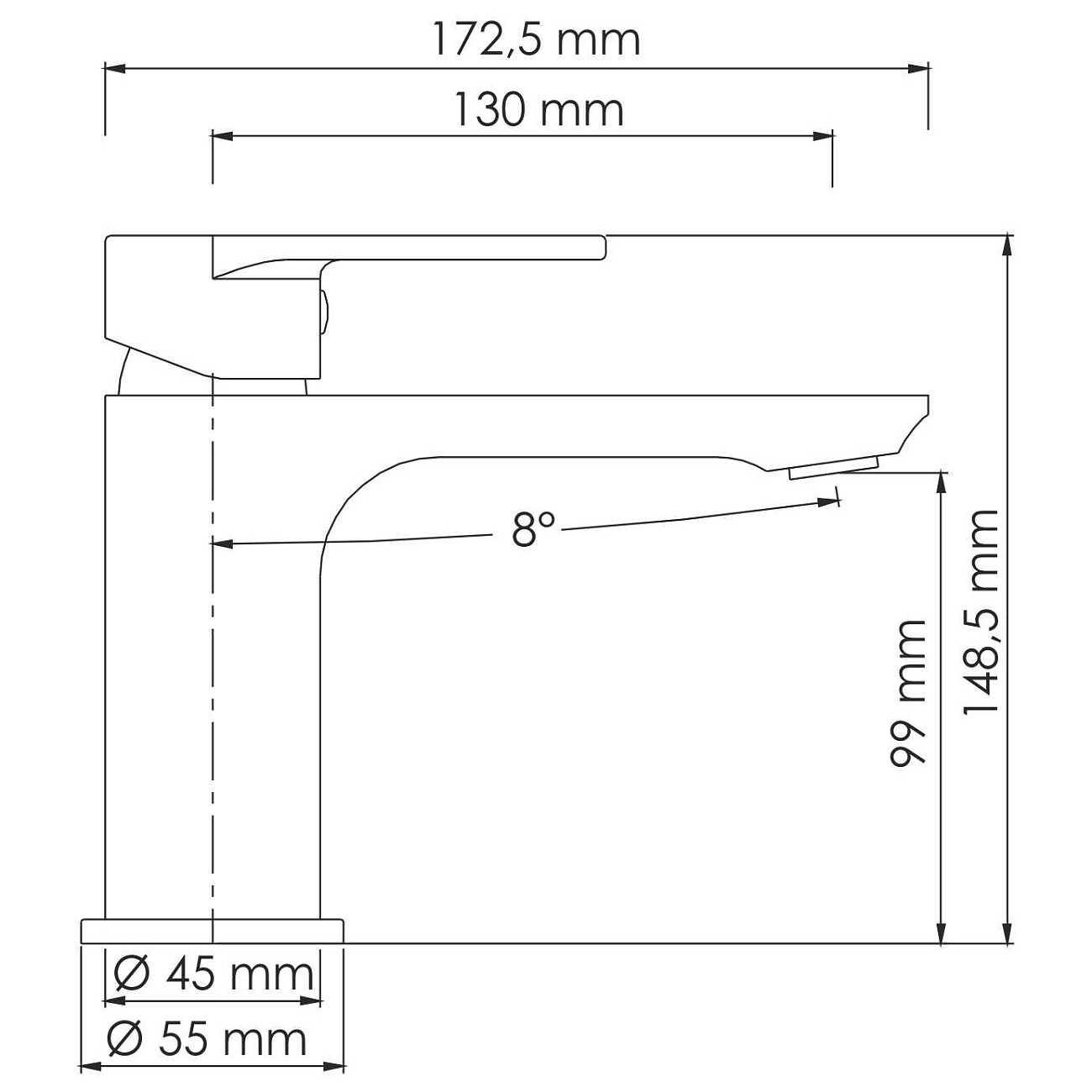 Смеситель для раковины из латуни черный Wasserkraft 7403 - изображение 11