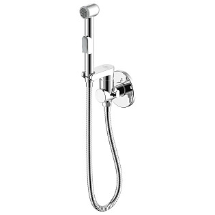 Смеситель встраиваемый с гигиеническим душем хром Rossinka X25-57