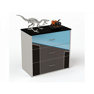 Комод с 3 ящиками серый Pilot