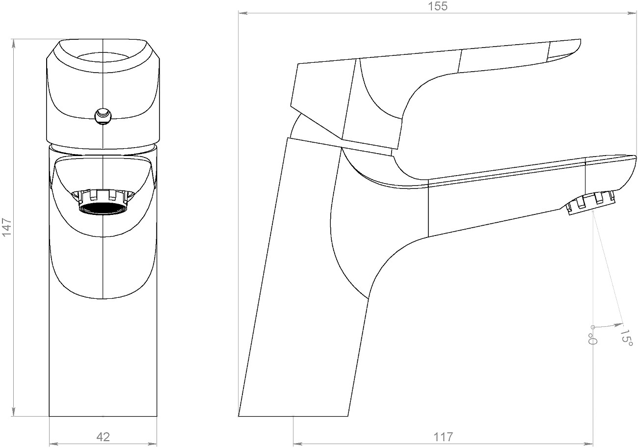 Смеситель для раковины однорычажный черный Stworki "Малвик" HFMA21300 - изображение 3