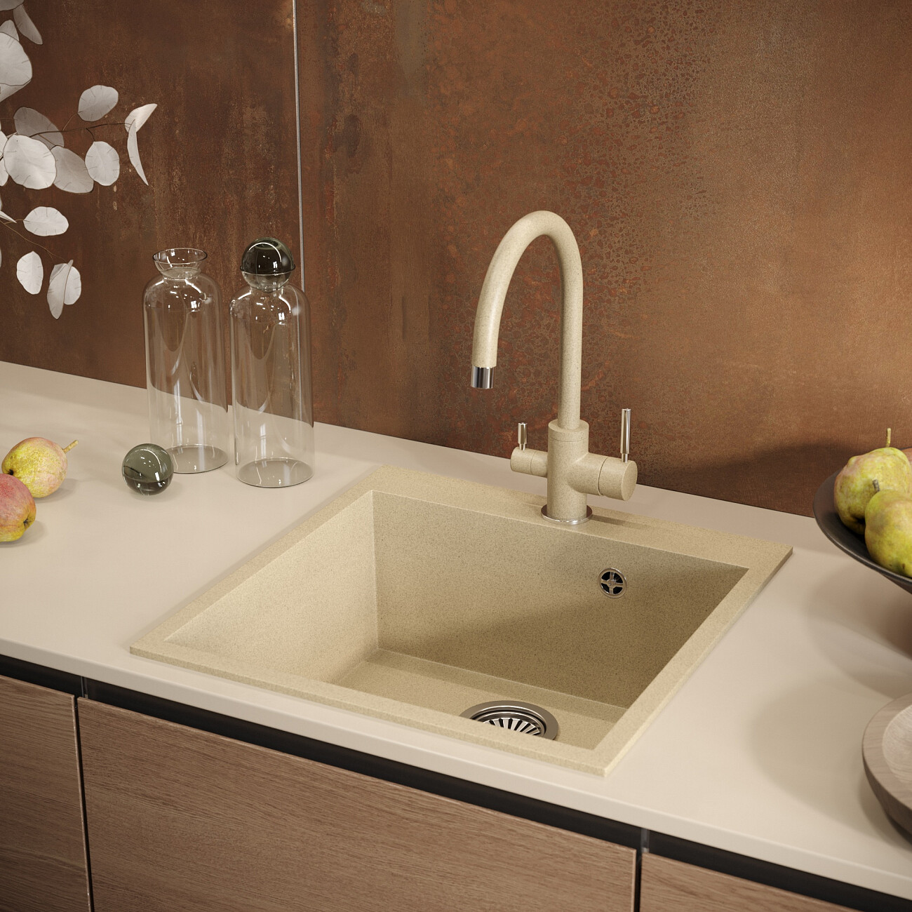 Смеситель для кухни однорычажный сардоникс Domaci "Солерно" DC-3007 - изображение 3