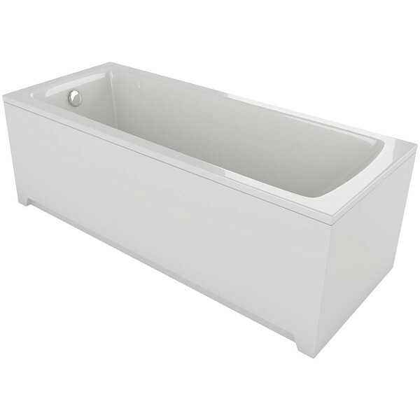 Ванна акриловая 70х170 см слив слева, с экраном белая Aquatek "Либра" New LIB170N-0000004 - изображение 1