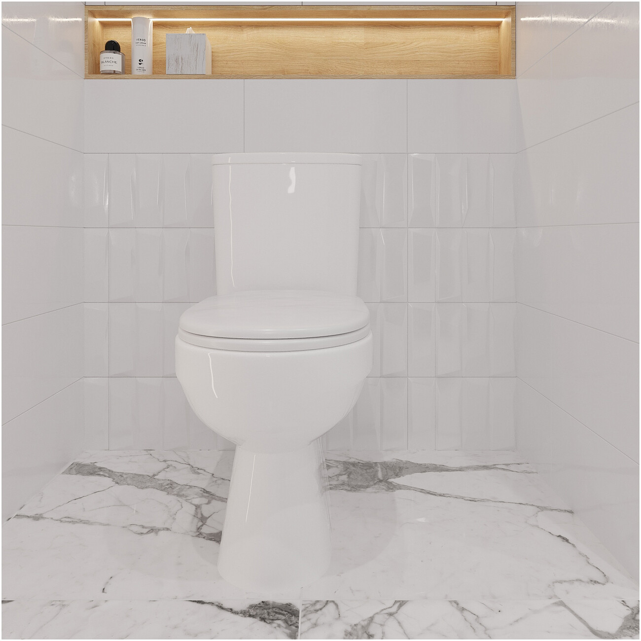 Унитаз напольный овальный белый Diwo "Сочи" 0402 - изображение 7