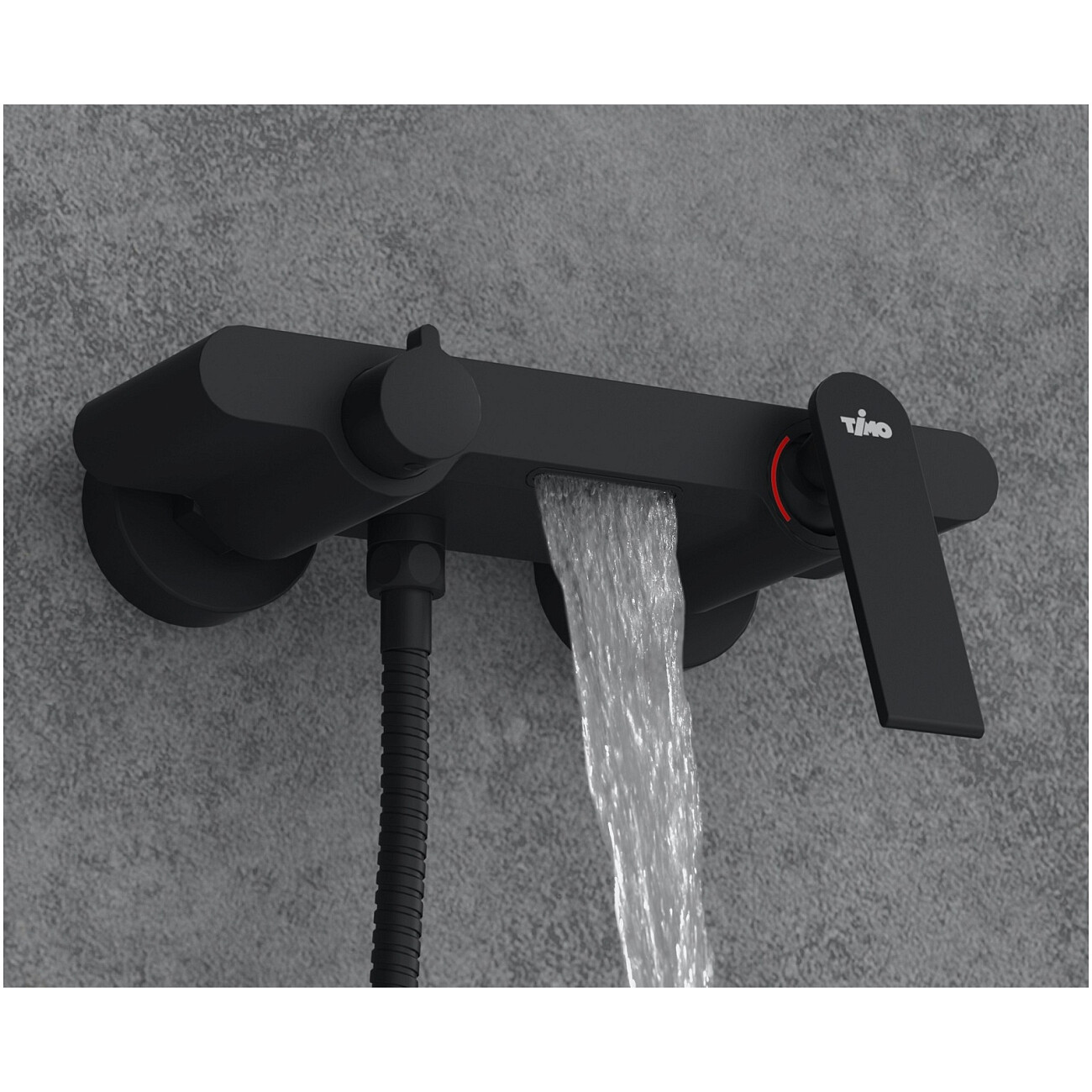 Душевая стойка с держателем и смесителем черная Timo Anni 2714-03Y - изображение 3