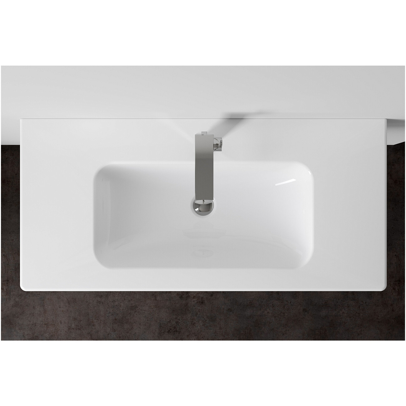 Раковина мебельная прямоугольная 100 см белая Dreja "Эйфория" 641235 - изображение 5