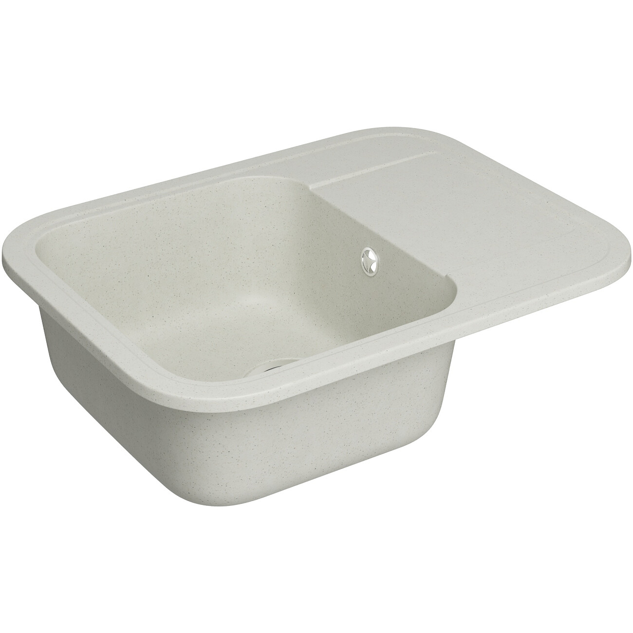 Мойка кухонная из искусственного мрамора прямоугольная белая Domaci "Парма" 61-47-200 - изображение 5