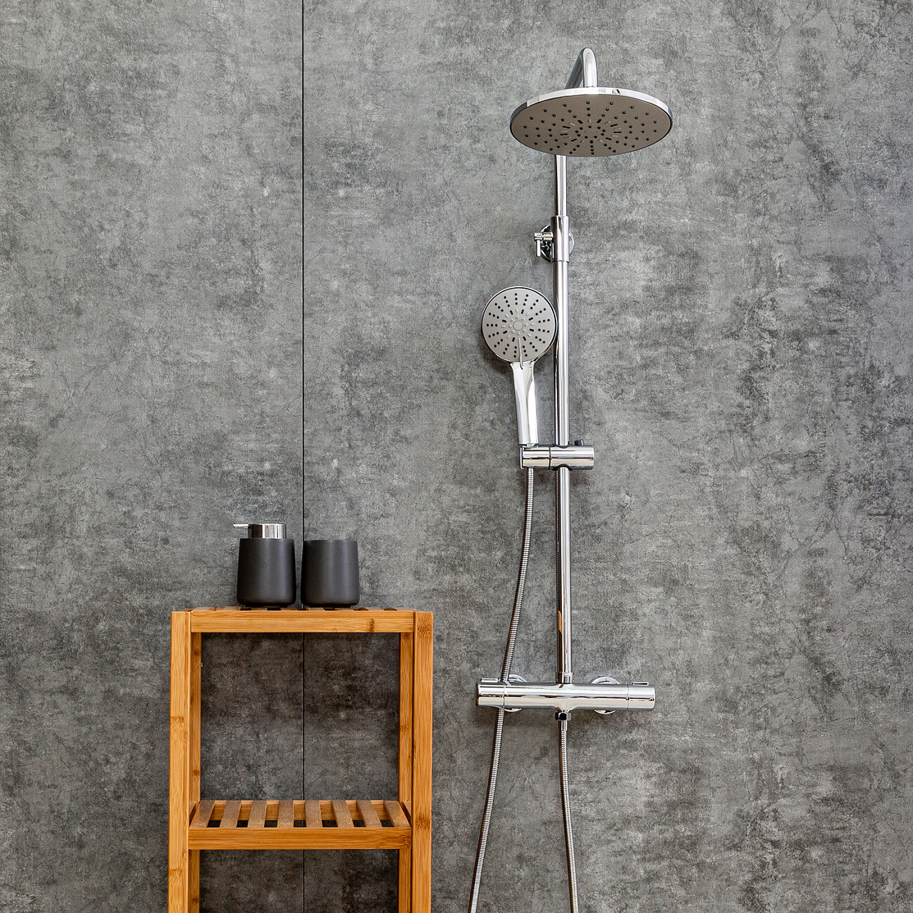 Душевая стойка с верхним душем и термостатом хром Stworki "Рандерс" RD-04cr - изображение 7