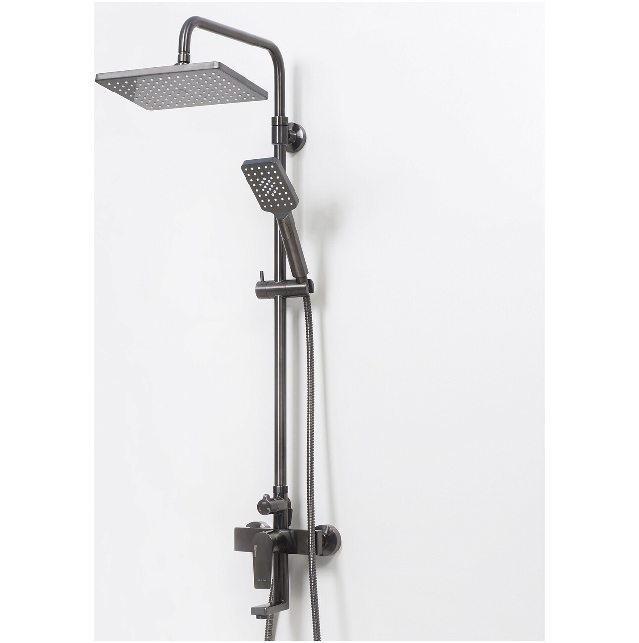 Душевая система со смесителем из латуни оружейная сталь Wasserkraft A18401 - изображение 3