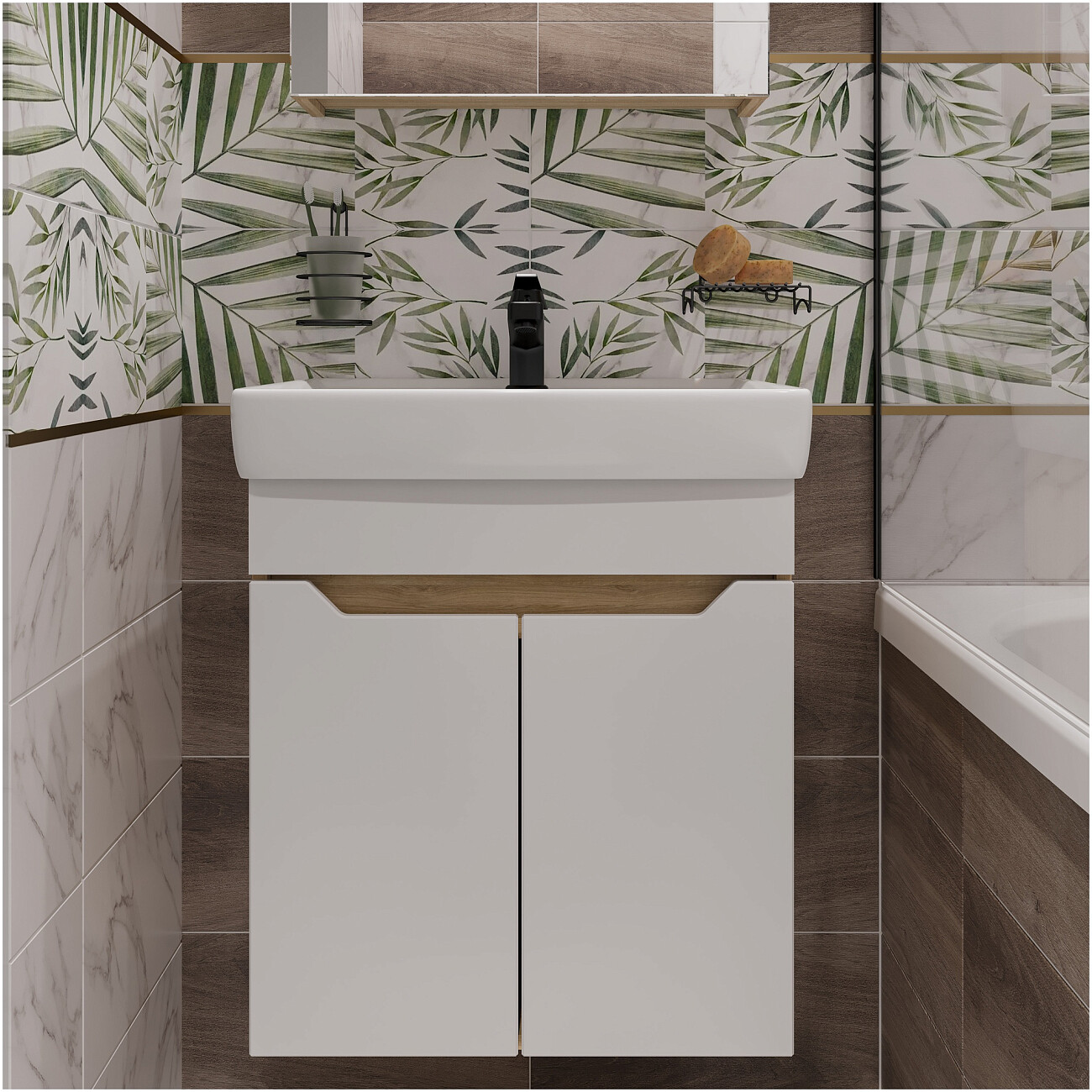 Смеситель для раковины черный Diwo "Смоленск" SM-02b - изображение 8