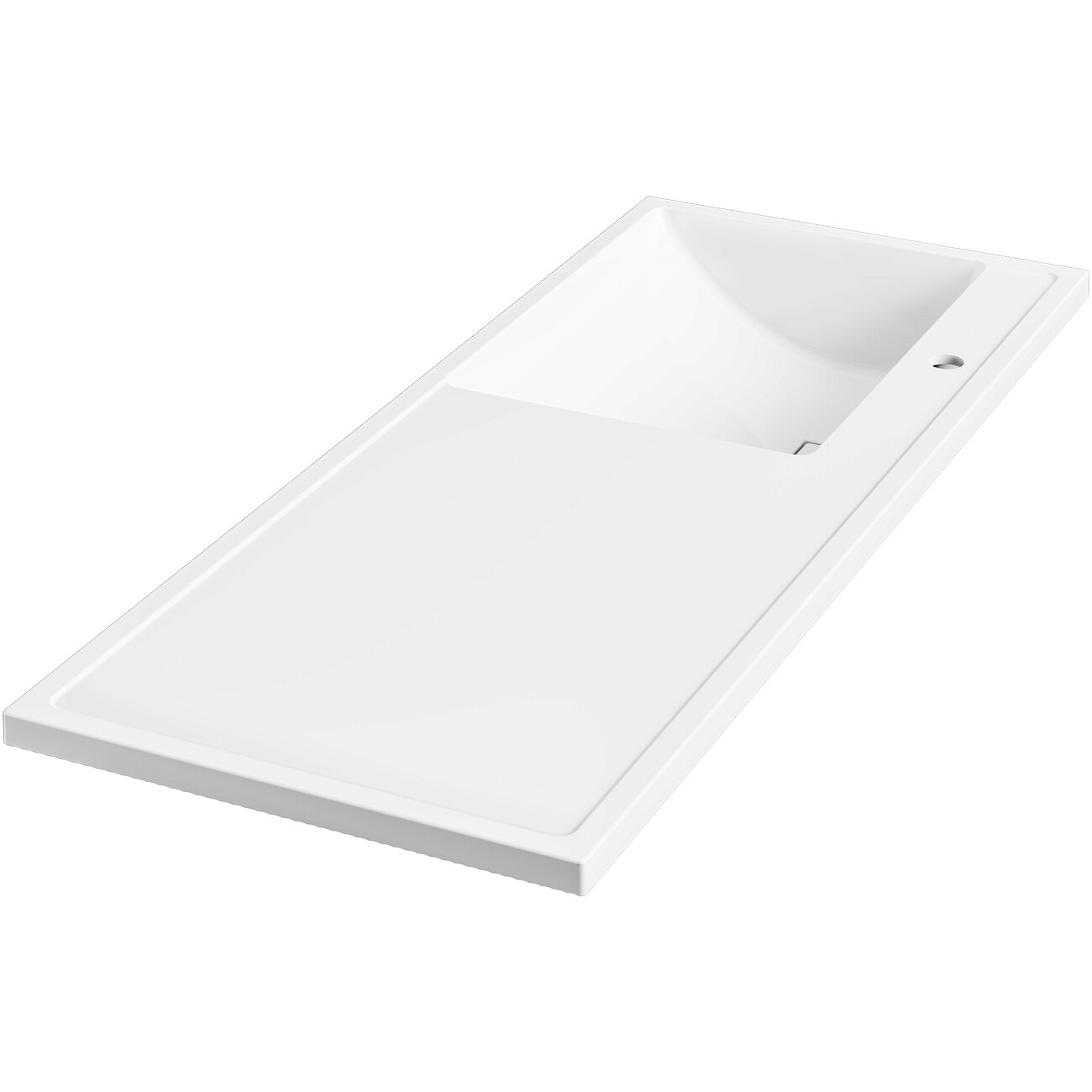 Раковина на стиральную машину со столешницей справа 50х110 см белая Stworki "Флом" SFnS1100L - изображение 4