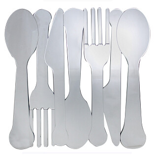 Зеркальное панно настенное &quot;Столовые приборы&quot; Tableware