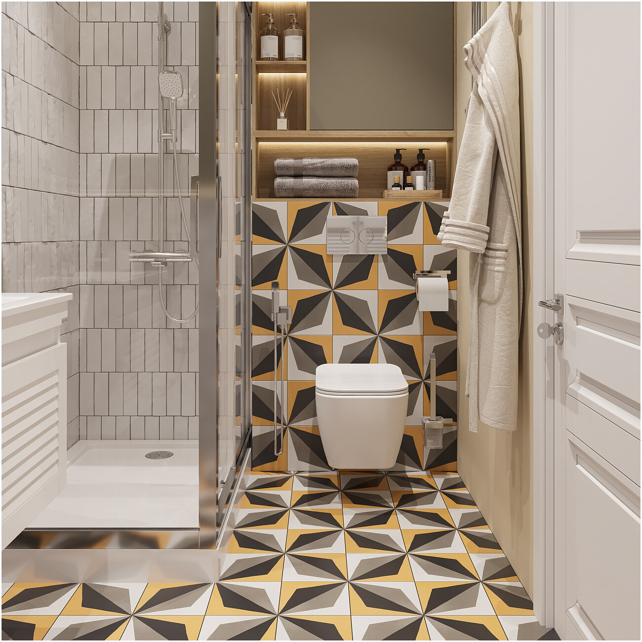 Душевой уголок 120х80 см хром глянец, прозрачное стекло Stworki "Эстерсунд" - изображение 7